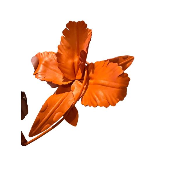 Cecelia New York Hibiscus Sandals in RARE Orange Sz. 10 - Picture 5 of 11